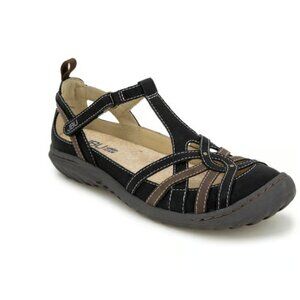 Womens JBU J-41 Dove Flats - Black/Earth 7.5 New in Box